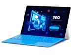 Laptop con imagen SEO